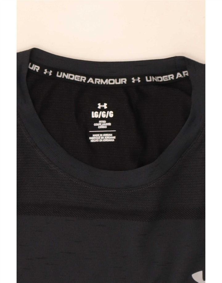 Under Armour T-Shirt ajusté pour hommes, grand, gris moucheté