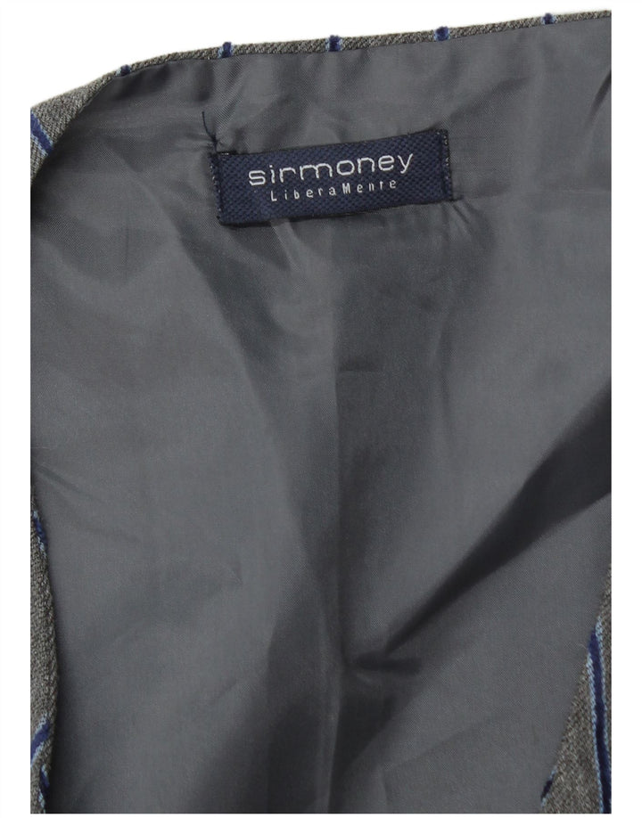Sirmoney Gilet Homme XL Gris Rayé Polyester