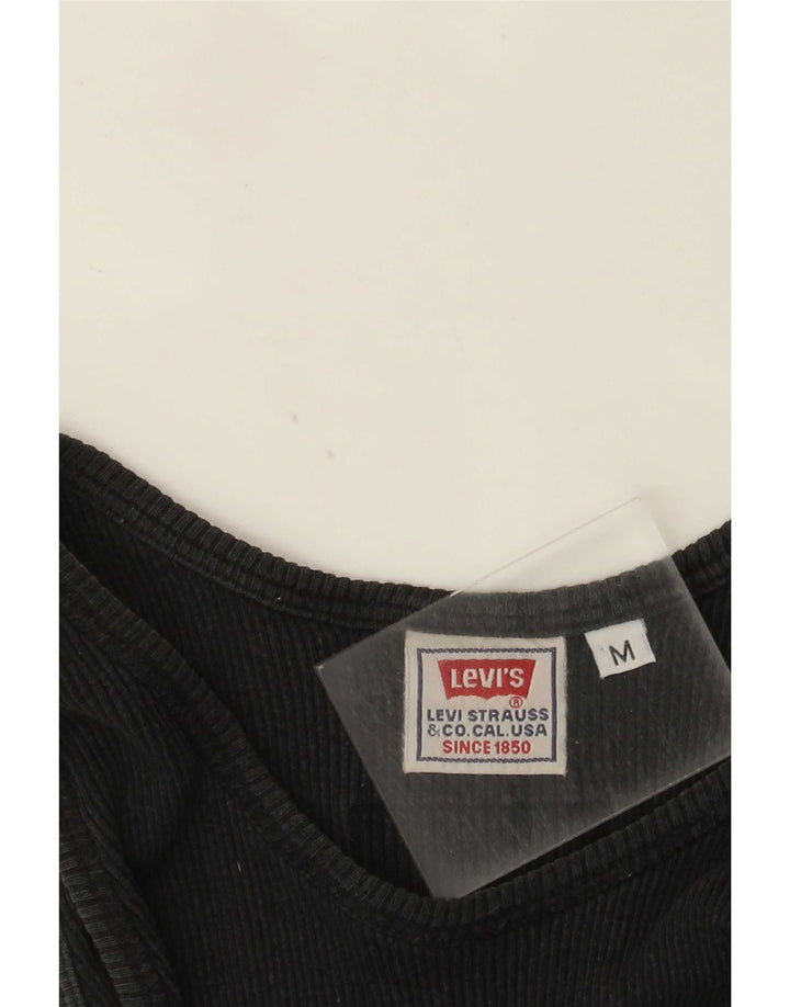 Levi's Débardeur Femme UK 12 Medium Noir Coton