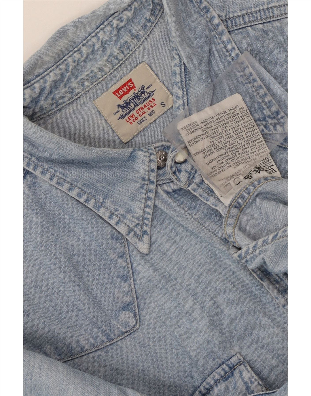 Levi's Chemise en Jean Small Homme Bleu Coton