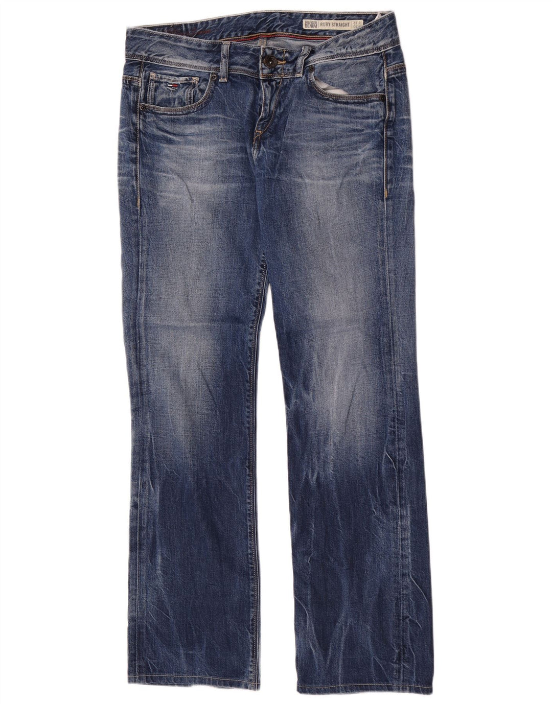 Tommy Hilfiger Jean Droit Ruby Femme W30 L32 Bleu Coton