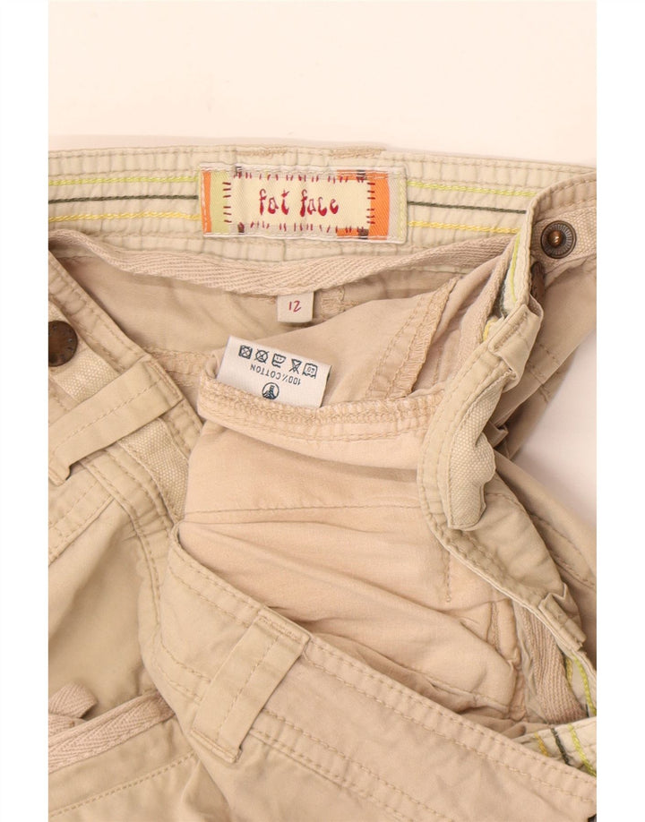 Fat Face Bermuda cargo pour femme UK 12 Medium W32 Coton beige