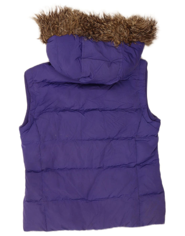 Jack Wills Gilet rembourré à capuche pour femme UK 8 Small Violet