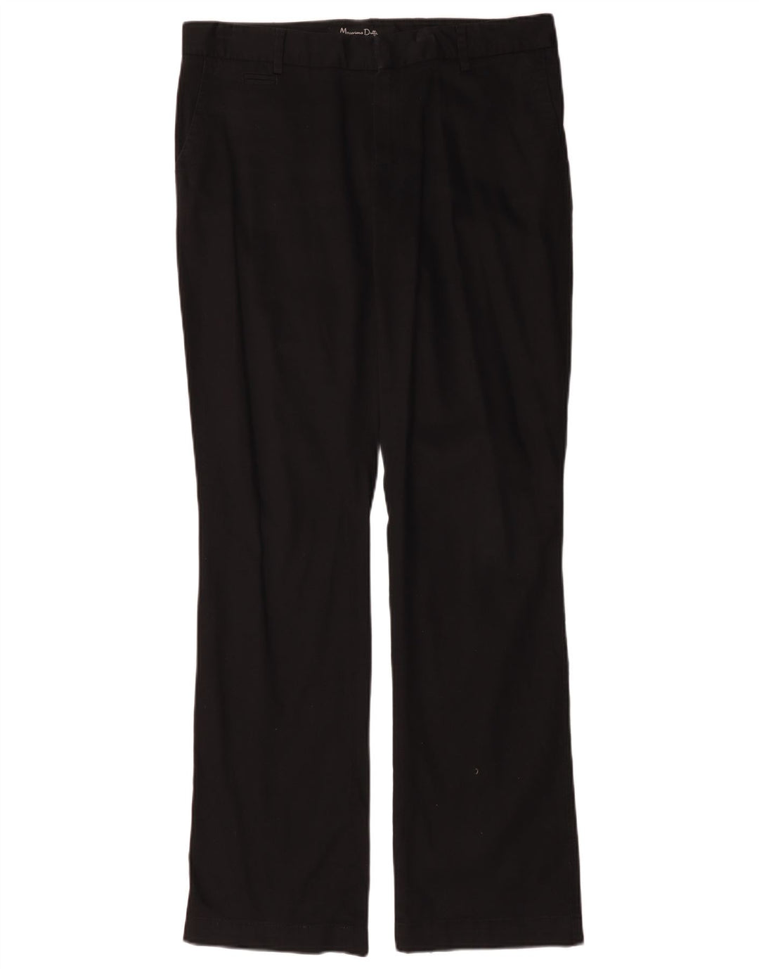 Massimo Dutti Pantalon Chino Bootcut Femme W34 L32 Coton Noir