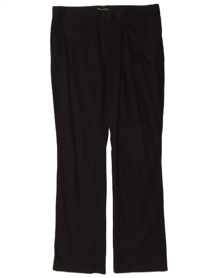 Massimo Dutti Pantalon Chino Bootcut Femme W34 L32 Coton Noir