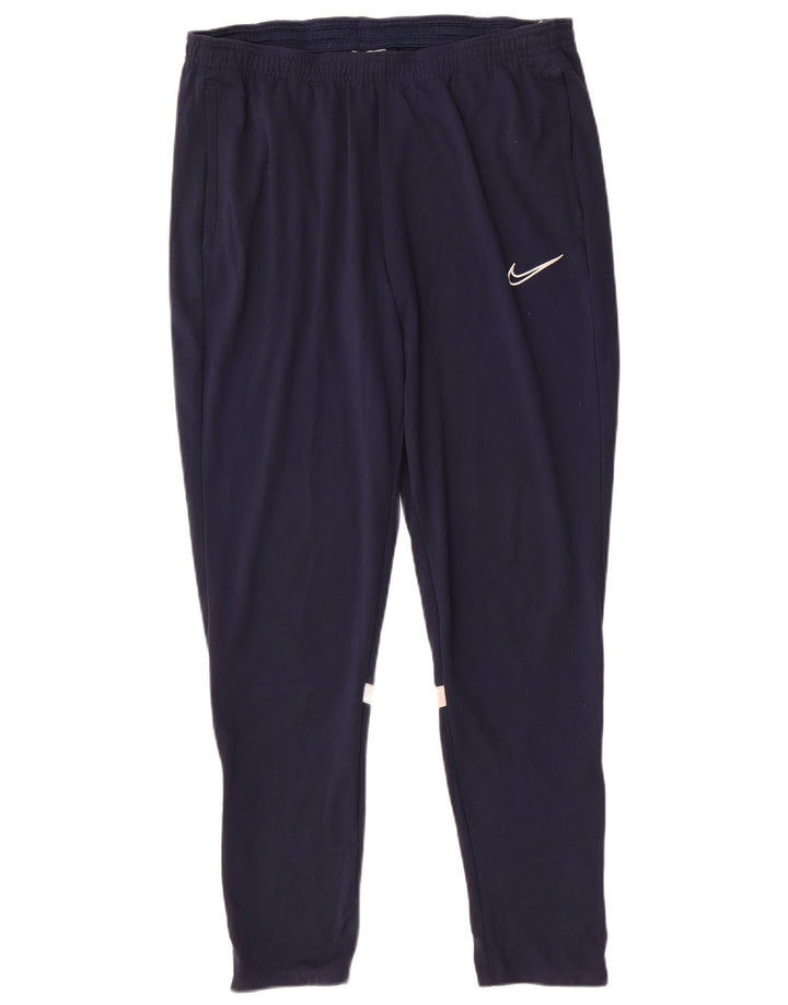 Nike Pantalon de survêtement Dri Fit pour homme Bleu marine moyen Polyester
