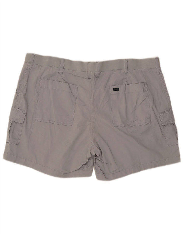 LEE Short cargo taille moyenne pour femme, coupe régulière, US 22 3XL W42, coton gris