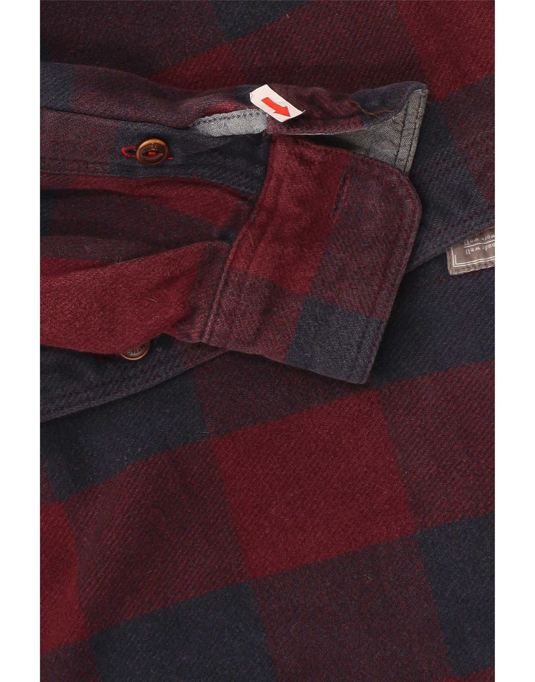 Fat Face Chemise classique en flanelle pour homme en coton à petits carreaux rouges