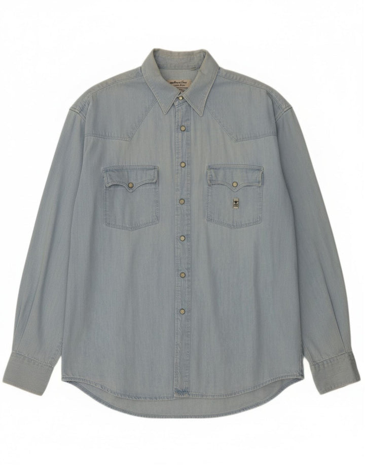 Uniforme Chemise en Jean Homme XL Bleu Coton
