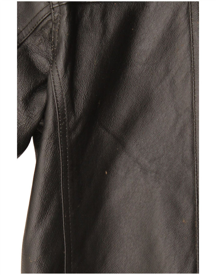 Ben Sherman Veste en cuir pour garçon 9-10 ans Petit cuir noir
