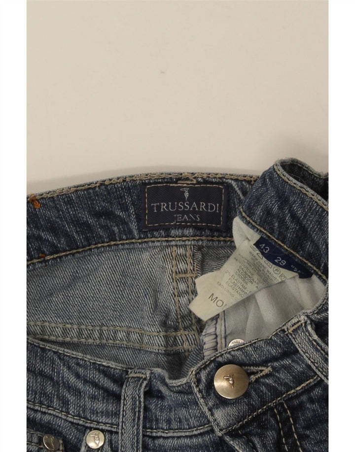 TRUSSARDI Jean Bootcut Femme W27 L29 Bleu Coton