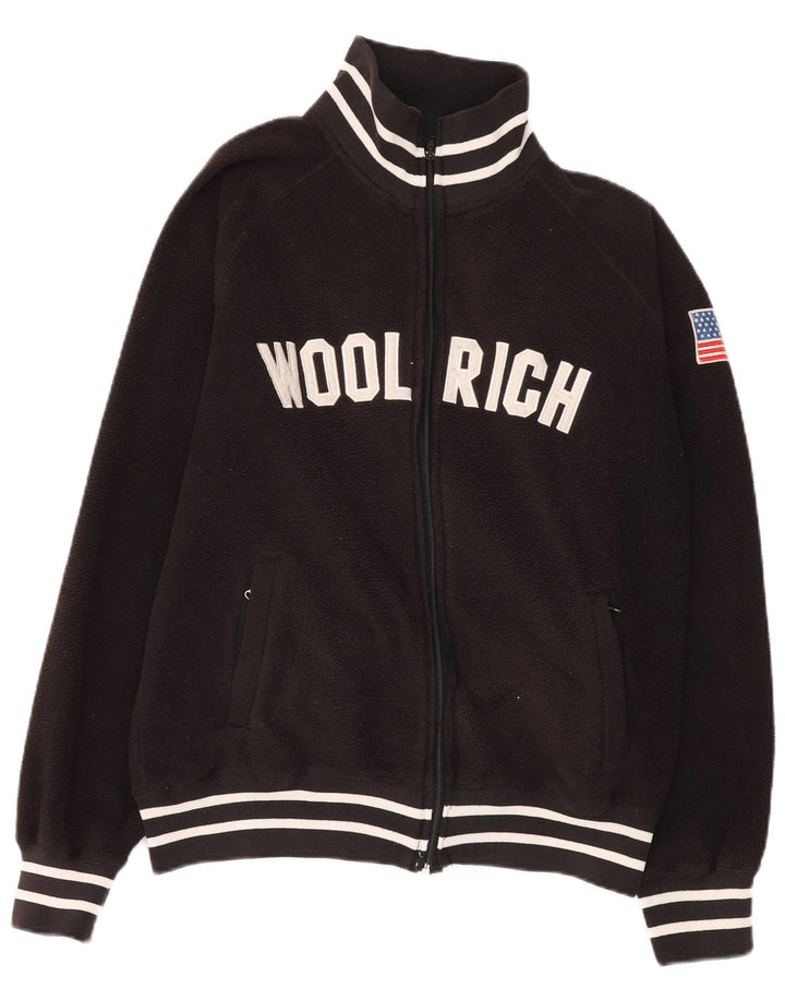 Woolrich Veste Polaire Graphique Femme UK 18 XL Noir Polyester
