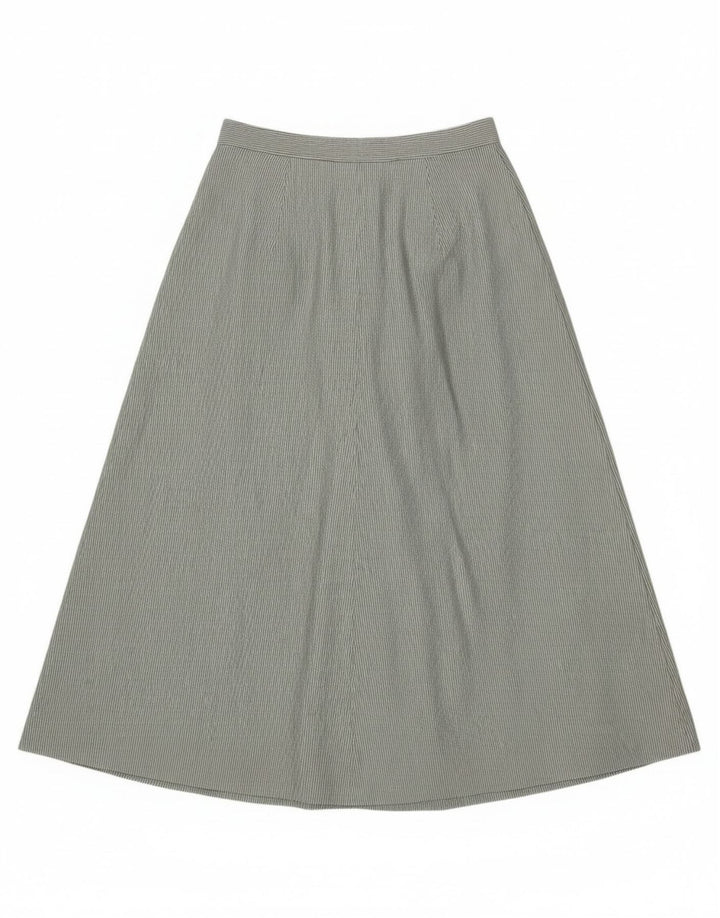 jupe évasée femme vintage IT 46 Grand W30 Polyester rayé vert