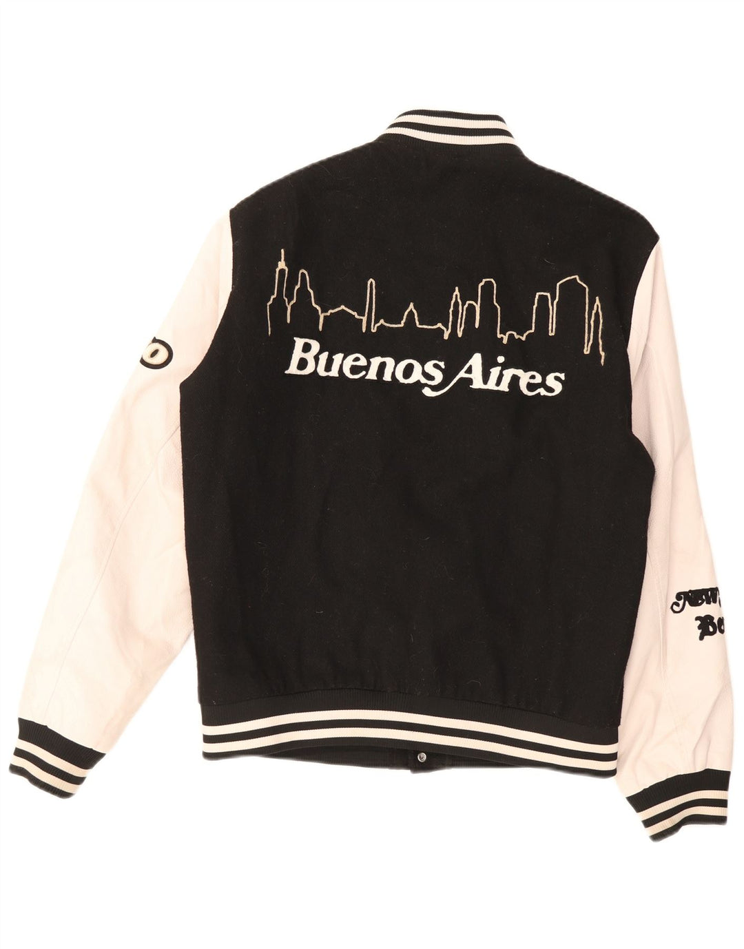 Jack & Jones Veste Varsity Graphique Homme UK 38 Medium Noir Colourblock