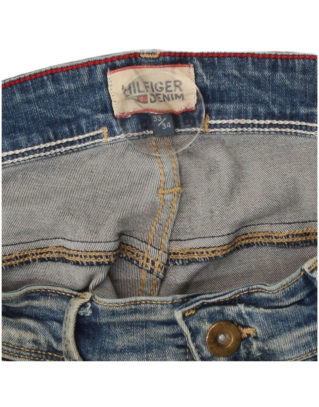 Tommy Hilfiger Jean Slim Femme W33 L29 Bleu Coton