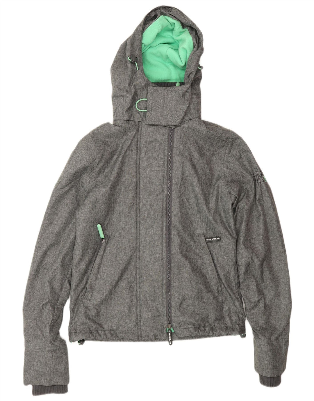 SUPERDRY Veste coupe-vent graphique The Windcheater pour femme UK 8 Small Gris