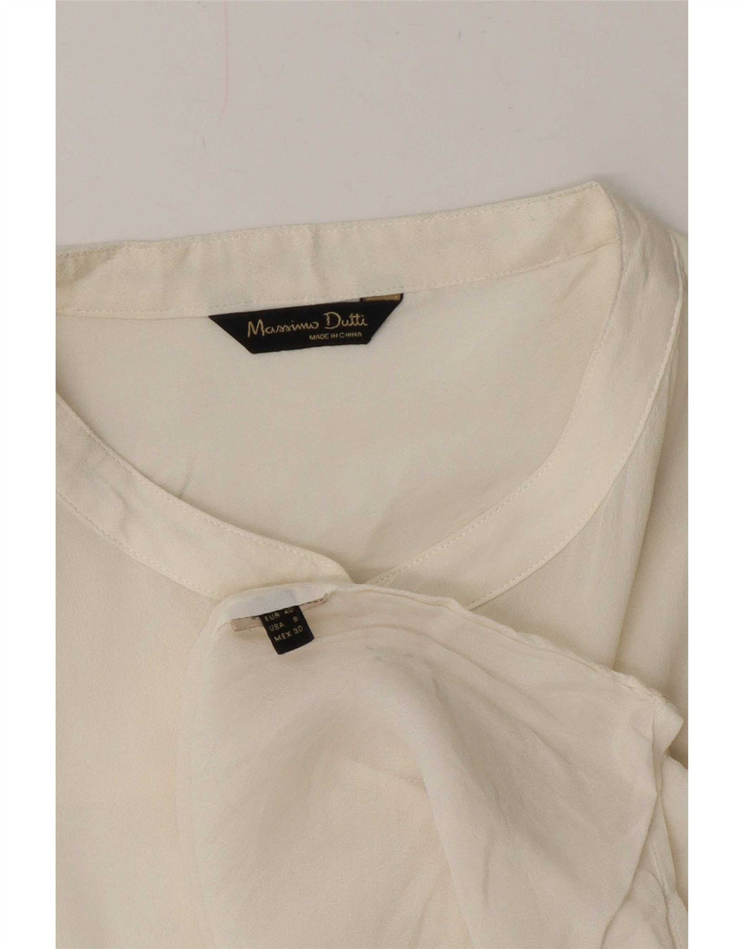 Massimo Dutti Chemise pull pour femme EU 40 Medium Off White