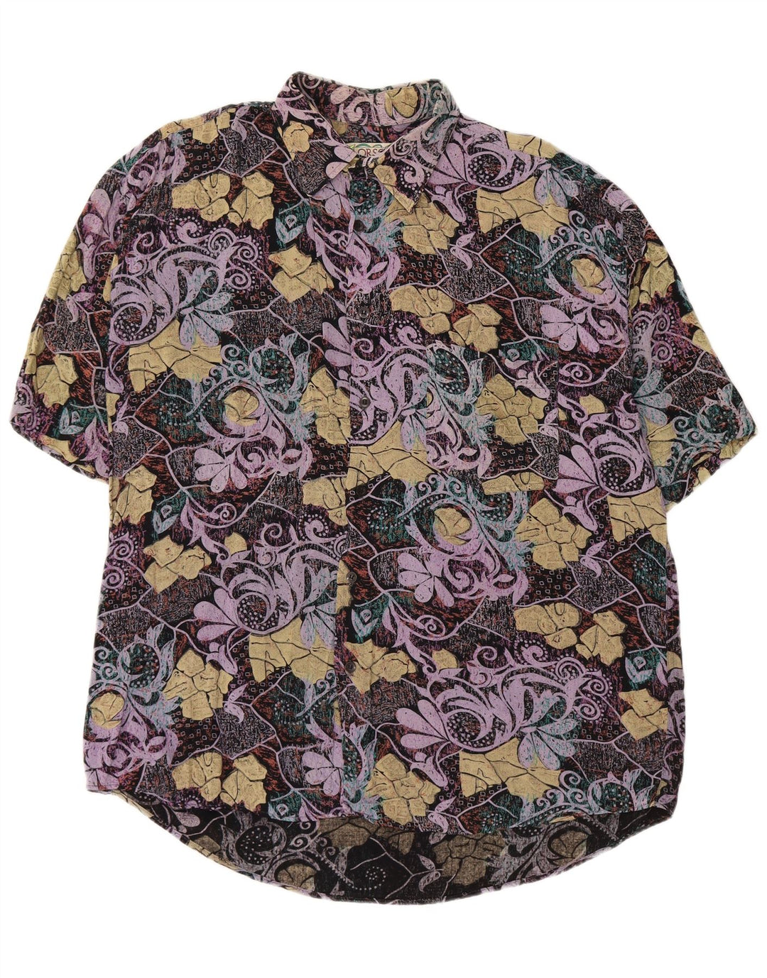 ORSO POETA Chemise à Manches Courtes Homme 2XL Multicolore Paisley Viscose