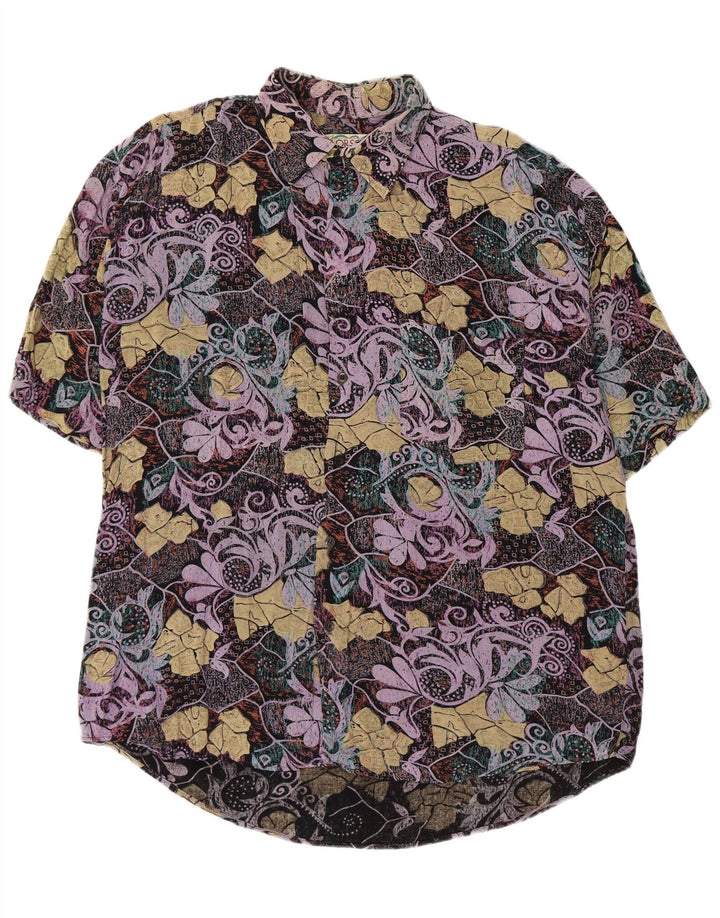 ORSO POETA Chemise à Manches Courtes Homme 2XL Multicolore Paisley Viscose