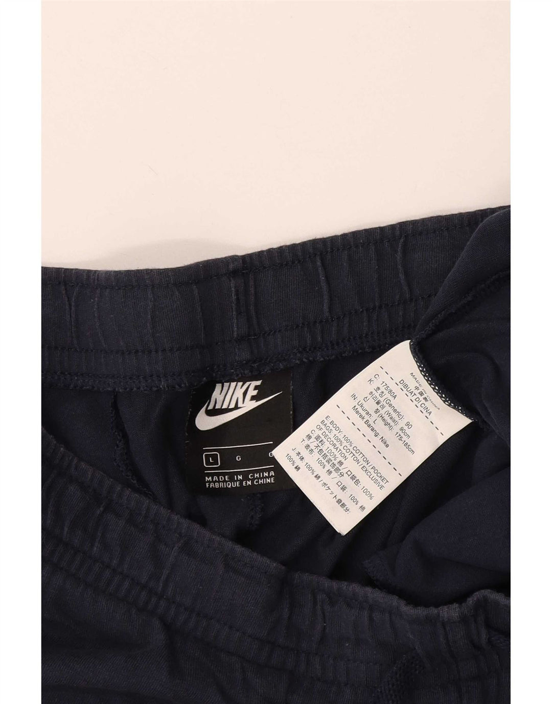 Nike Short de sport pour homme en coton bleu marine Taille L