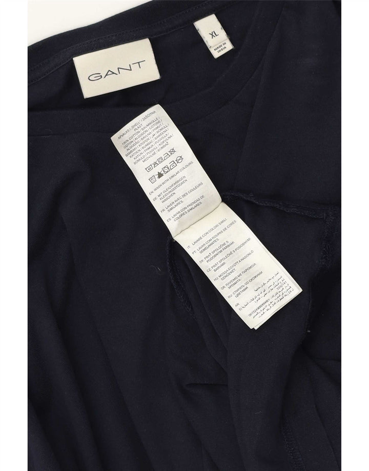 Gant Homme Top Manches Longues XL Bleu Marine Coton