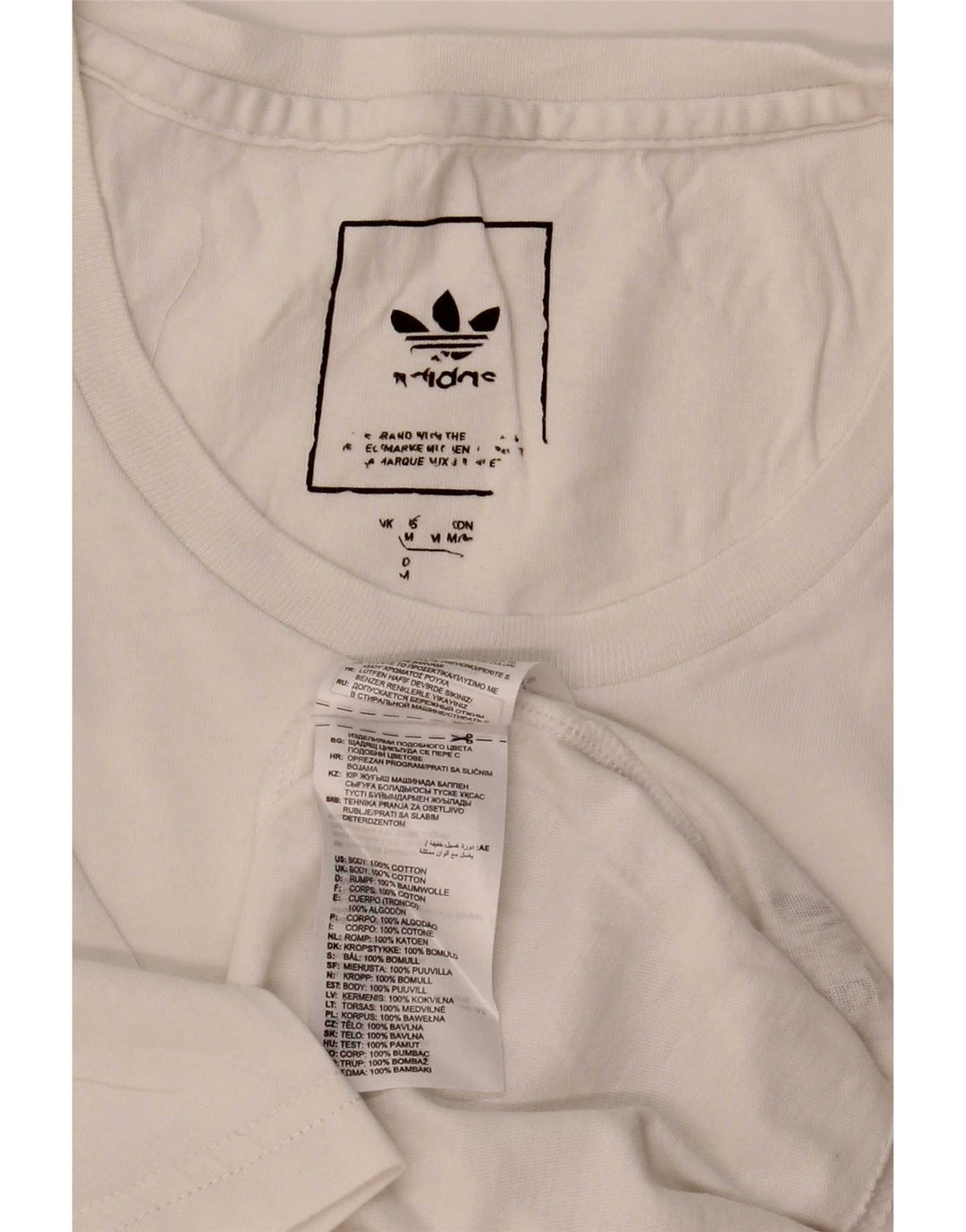 Adidas T-Shirt Homme Blanc Moyen Coton