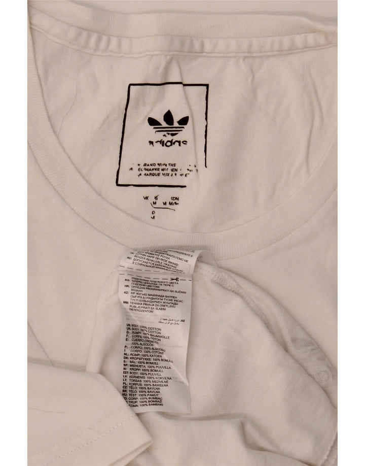 Adidas T-Shirt Homme Blanc Moyen Coton