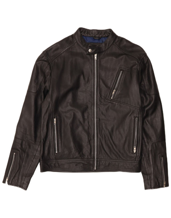 Camokazi Veste de course en cuir pour homme UK 44 2XL Noir