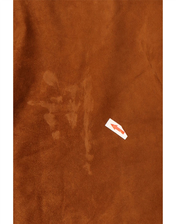 veste en daim homme vintage taille 62 4XL cuir marron