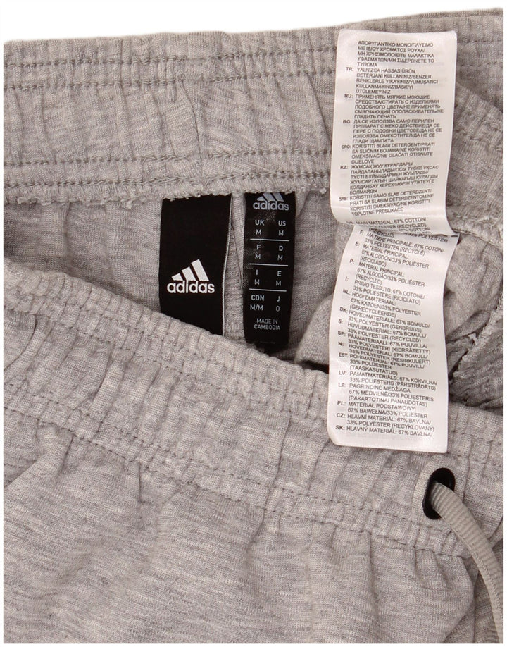 Adidas Short de Sport Homme Gris Moyen Coton