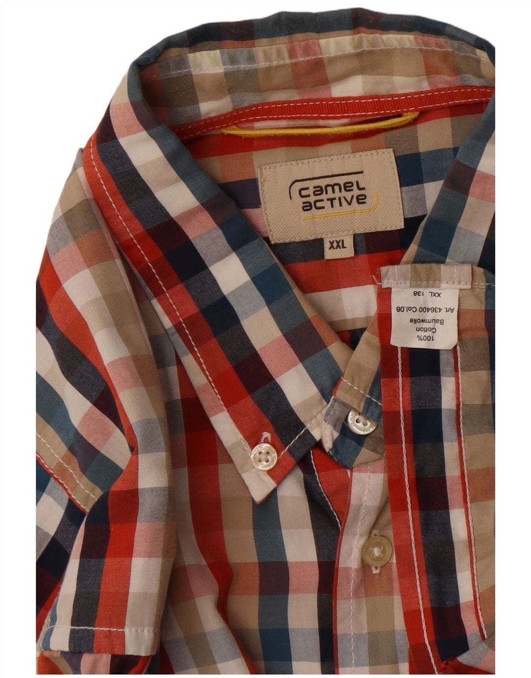 Camel Active Chemise à Carreaux Homme 2XL Coton à Carreaux Multicolore