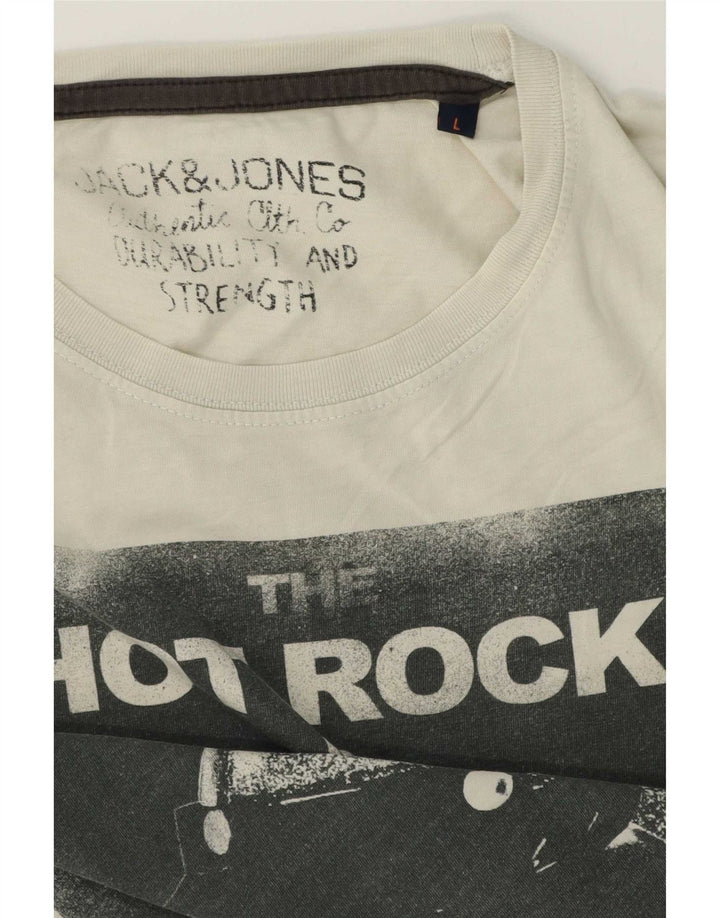 Jack & Jones T-Shirt Graphique Homme Grand Blanc