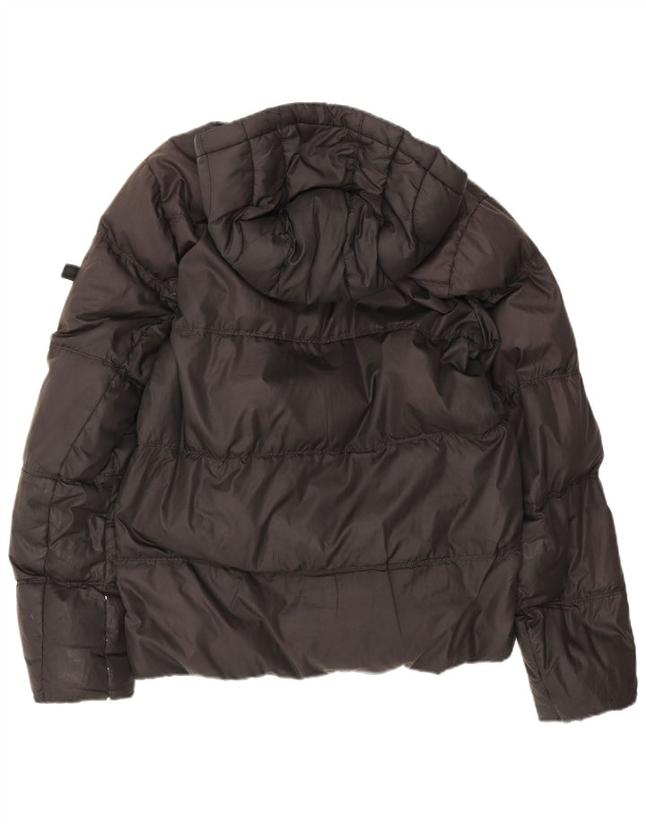 Tommy Hilfiger Veste matelassée à capuche pour homme UK 38 Medium Noir Polyester