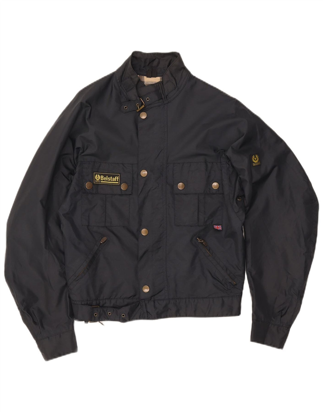 Belstaff Veste Racer Femme IT 42 Nylon Bleu Marine Moyen