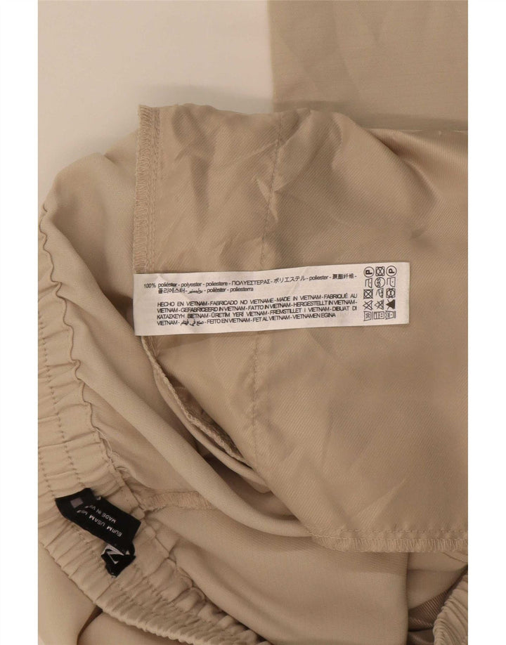 Zara Femme Pantalon Court Pegged Moyen W30 L26 Beige Polyester