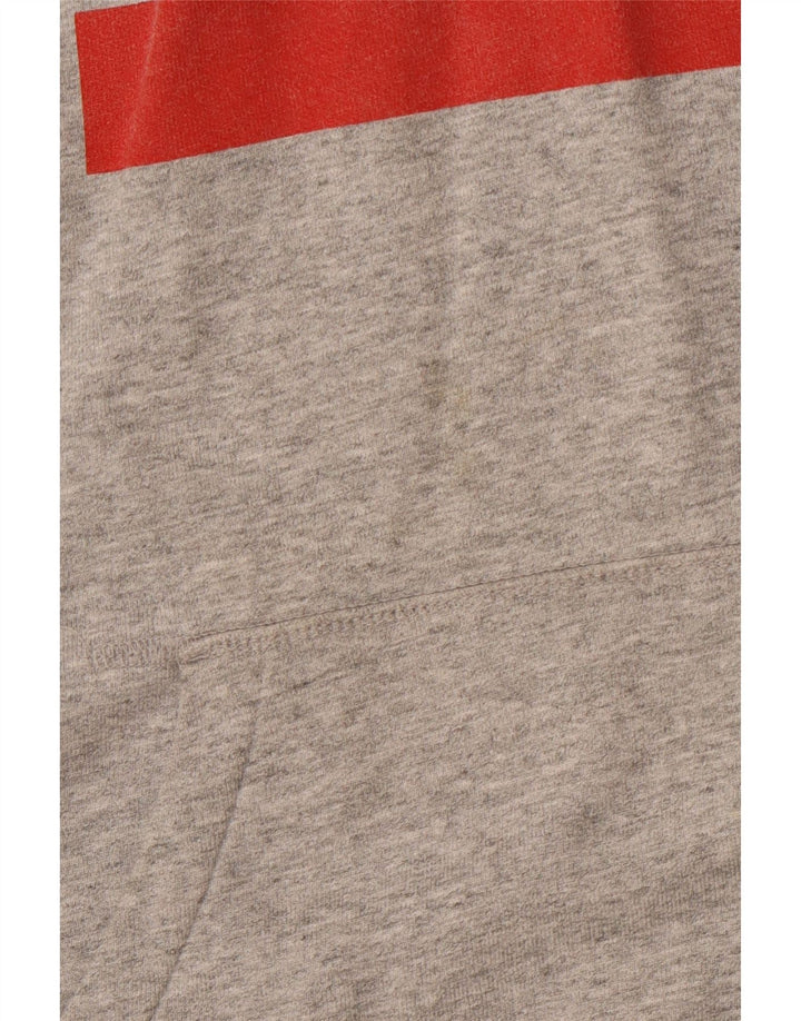 LEVI'S Pull à capuche graphique pour femme UK 14 Gris moyen en coton moucheté