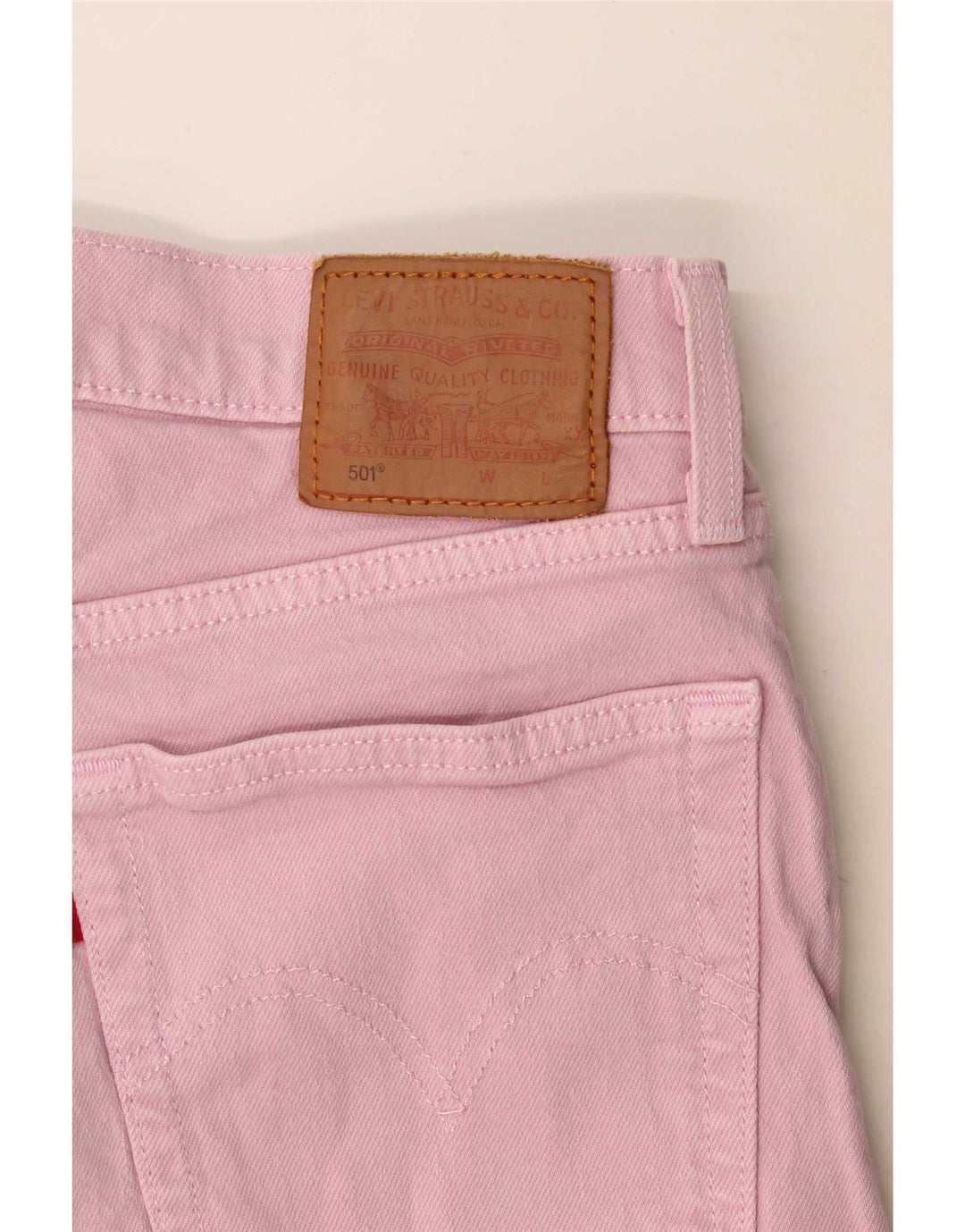 Levi's Jean Droit 501 Femme Rose W28 L29