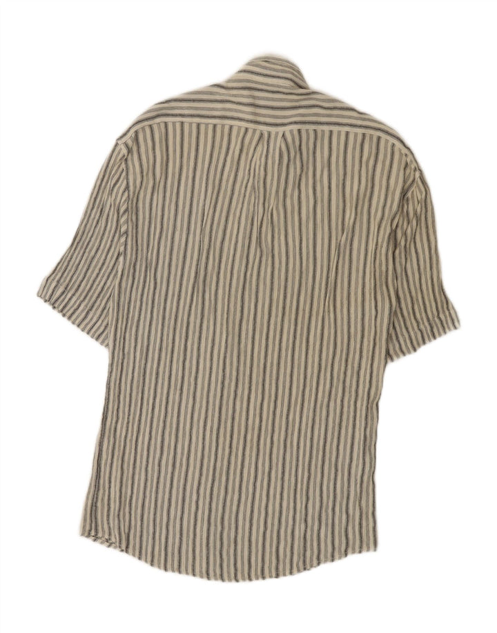 Tipo' S Chemise à manches courtes pour homme Large Gris Rayé