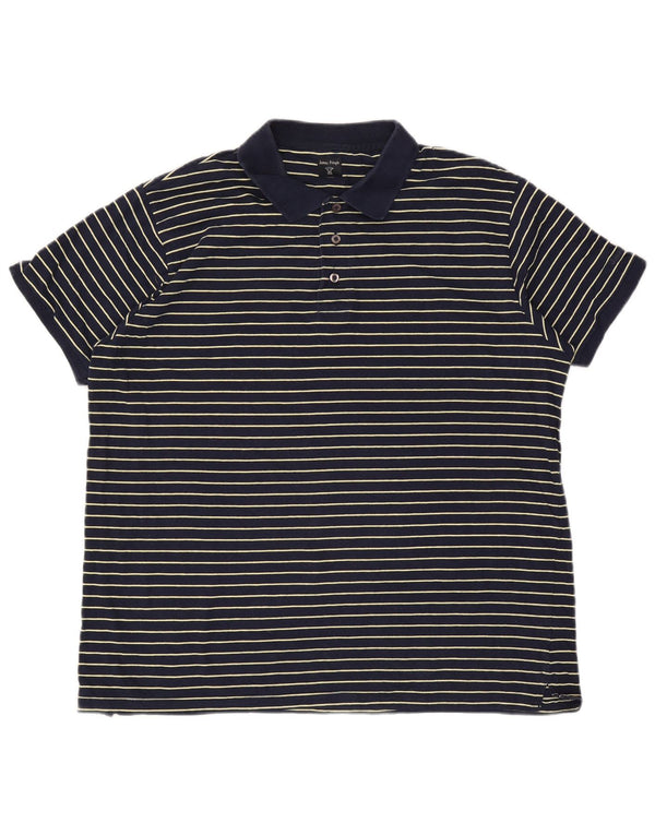 James Pringle Polo Homme Grand Coton Rayé Bleu Marine