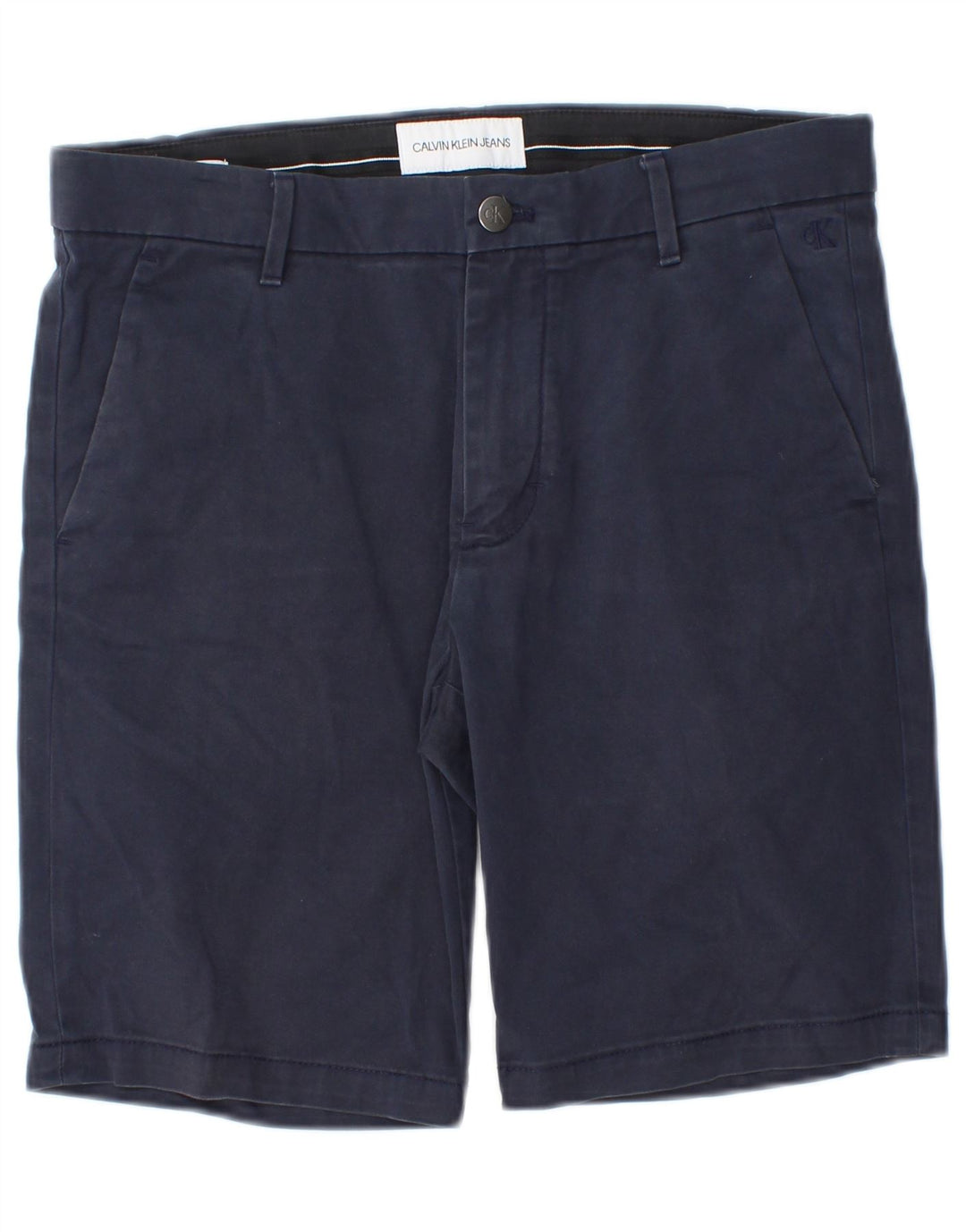 Calvin Klein Short Chino Homme W30 Bleu Marine Moyen Coton