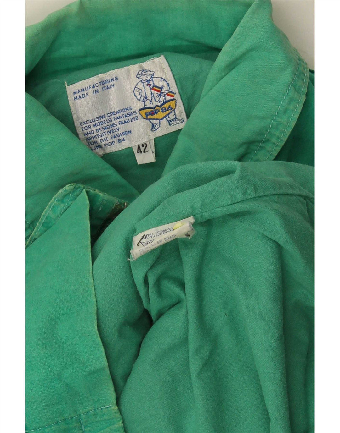 POP 84 Blouson Bomber Homme IT 42 XL Vert Coton