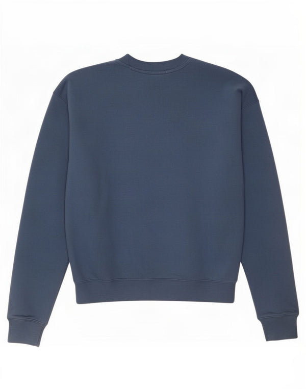 New Balance Sweat-shirt surdimensionné pour femme UK 10 Petit coton bleu