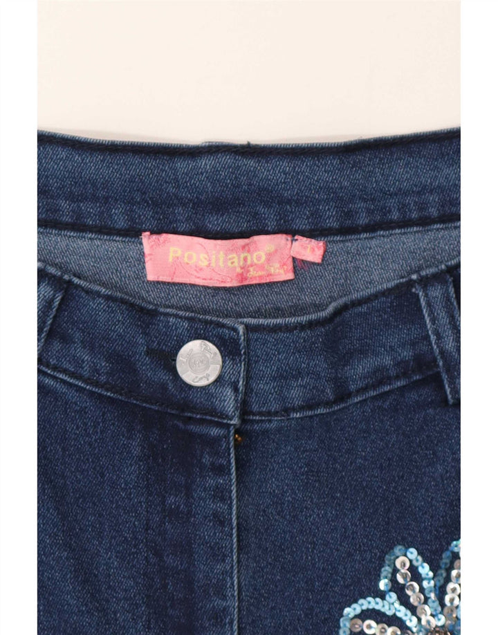 Positano by Jean Paul Jupe évasée pour femme Large W32 Bleu Patchwork