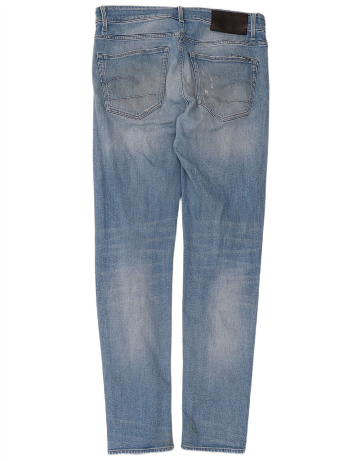 G-Star Homme 3301 Jean Slim effet vieilli W34 L34 Bleu Coton