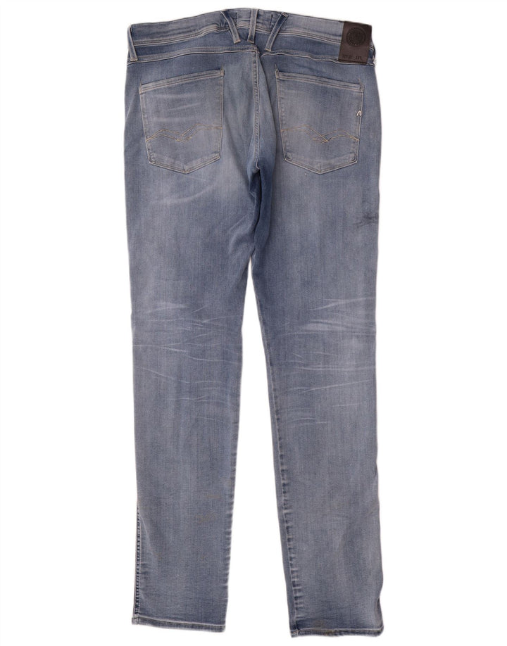 Replay Jean Slim Homme W36 L34 Bleu Coton