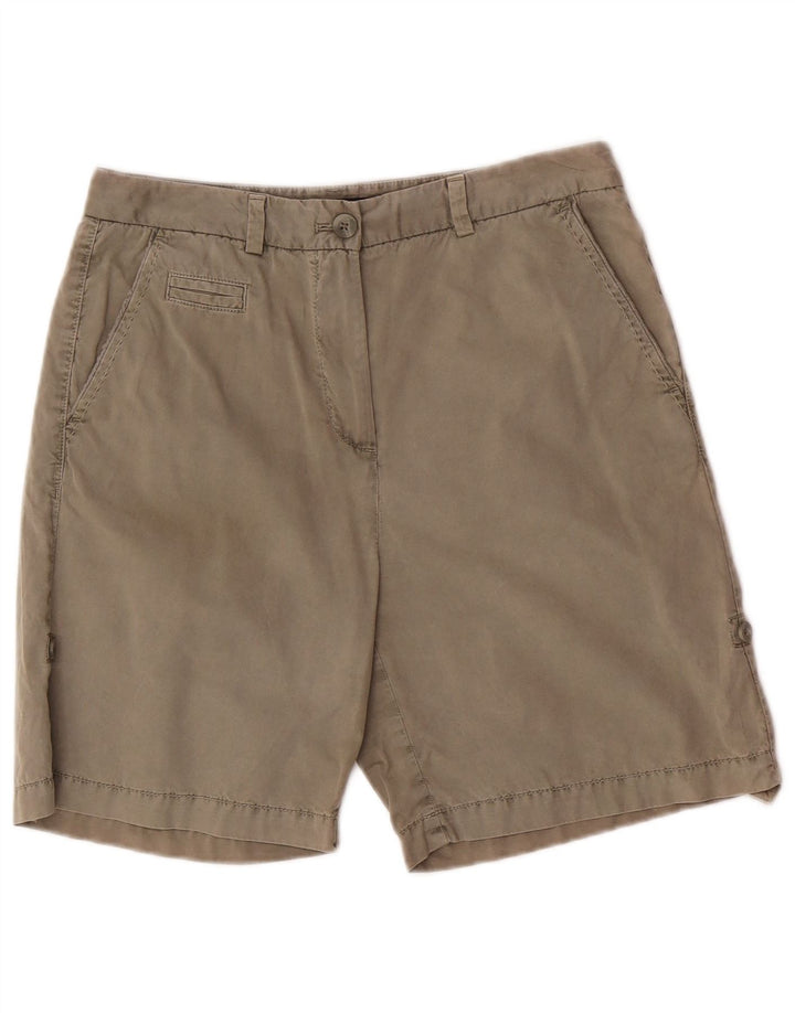 Marks & Spencer Short Chino Femme UK 12 Moyen W30 Coton Kaki