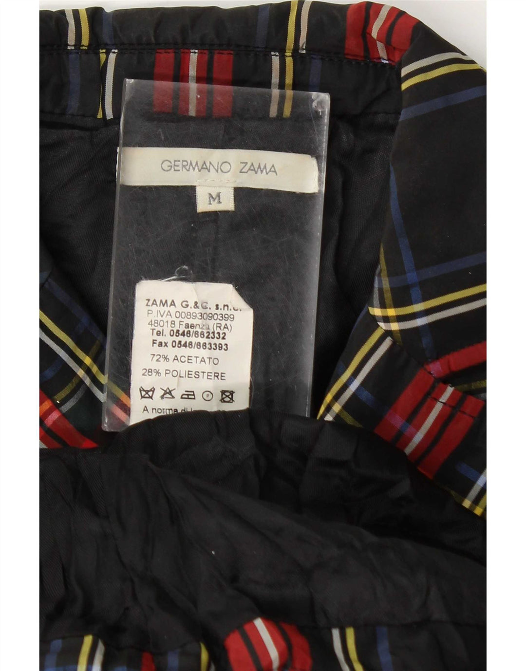 Germano Zama Veste Blazer Femme UK 12 Medium Multicolore Plaid Acétate
