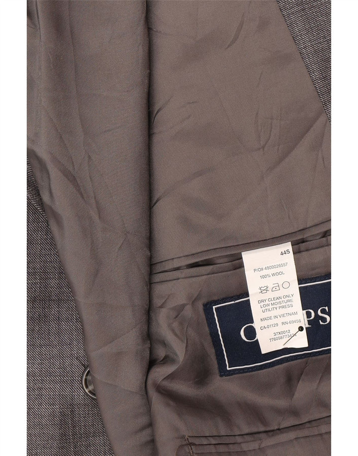 Chaps Veste Blazer 2 Boutons Homme UK 44 2XL Gris Laine