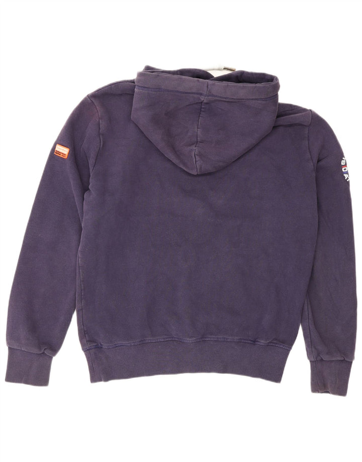 Superdry Pull à capuche graphique pour homme en coton color block bleu marine grand