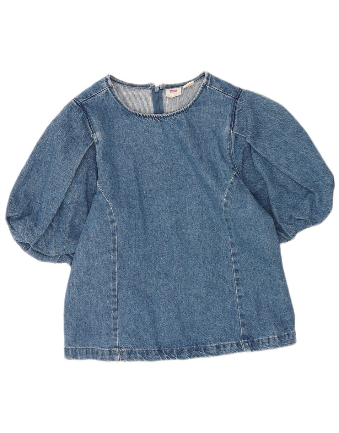 Levi's Chemisier en Jean Femme UK 10 Petit Bleu Coton